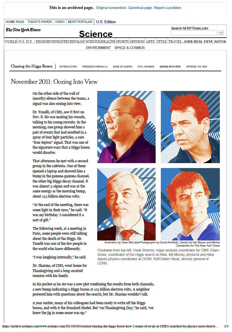 New York Times article cover page